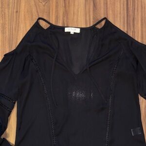 WYLDR Black Blouse with Lace Detail